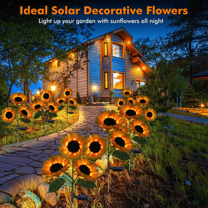 🌻🌞Lampes solaires LED en forme de tournesol pour jardin