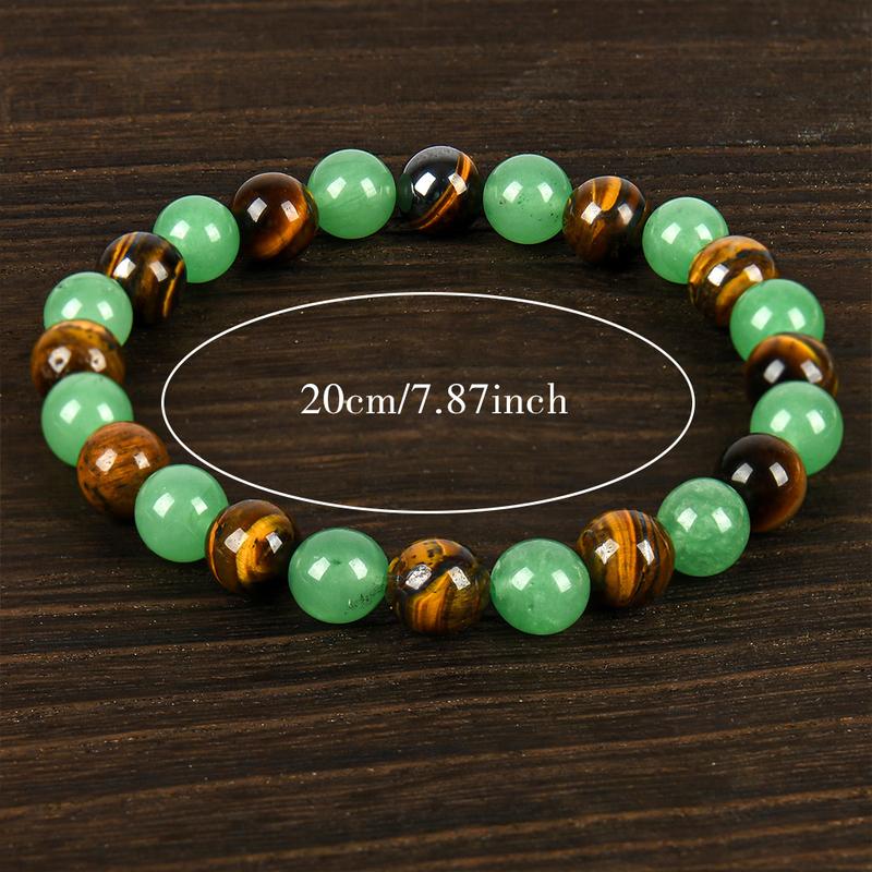 🔥Bracelet d’attraction de l’argent avec aventurine verte et œil-de-tigre