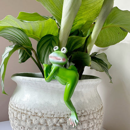 🏆Vente flash⚡Plus de 50 000 VENDUES ! Presque épuisé -✨Figurines de grenouilles en résine, décoration pour jardinière🐸🌿