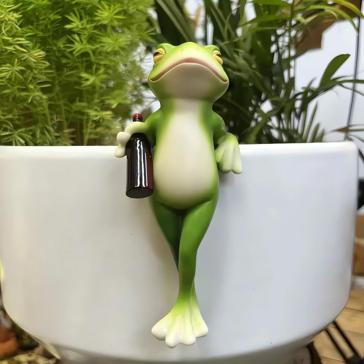 🏆Vente flash⚡Plus de 50 000 VENDUES ! Presque épuisé -✨Figurines de grenouilles en résine, décoration pour jardinière🐸🌿
