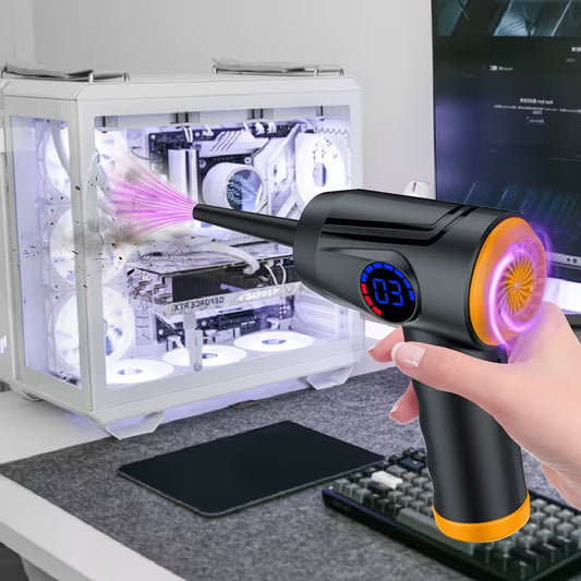 🎁Livraison gratuite⚡Souffleur d’air comprimé, Souffleur d’air électrique, Batterie 6000mAh à charge rapide, Souffleur d’air sans fil 4 vitesses 50000 tr/min avec écran LCD