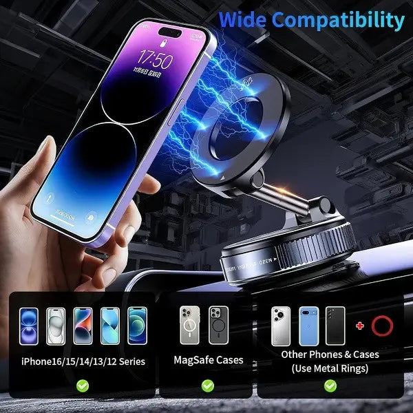 Support de téléphone magnétique rotatif à 360° pour voiture
