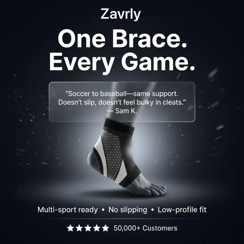 Adjustable Compression Ankle Brace – Lightweight Support for Sports & Daily Wear