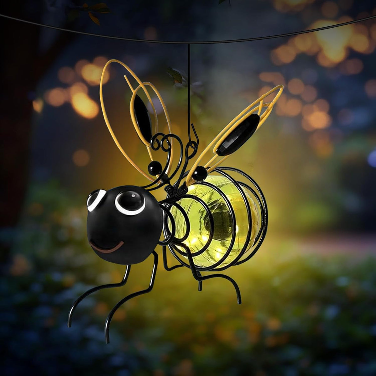 🔥Lampe solaire d’extérieur à suspendre en forme d’abeille