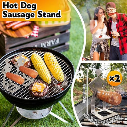 🍖Farceur de plein air Support à saucisses pour barbecue en acier inoxydable - 1 acheté, 1 offert