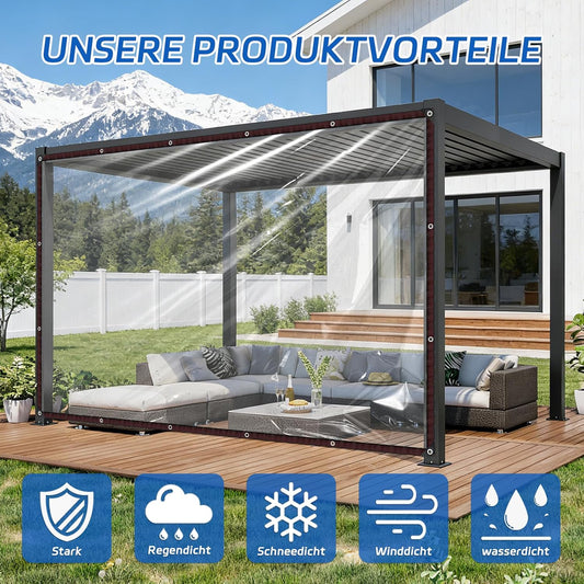 Clear Waterproof PE Tarp, Transparent Outdoor Cover with Metal Grommets🛡️