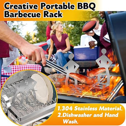 🍖Farceur de plein air Support à saucisses pour barbecue en acier inoxydable - 1 acheté, 1 offert