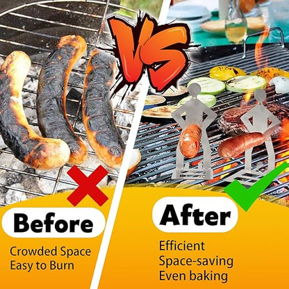🍖Farceur de plein air Support à saucisses pour barbecue en acier inoxydable - 1 acheté, 1 offert