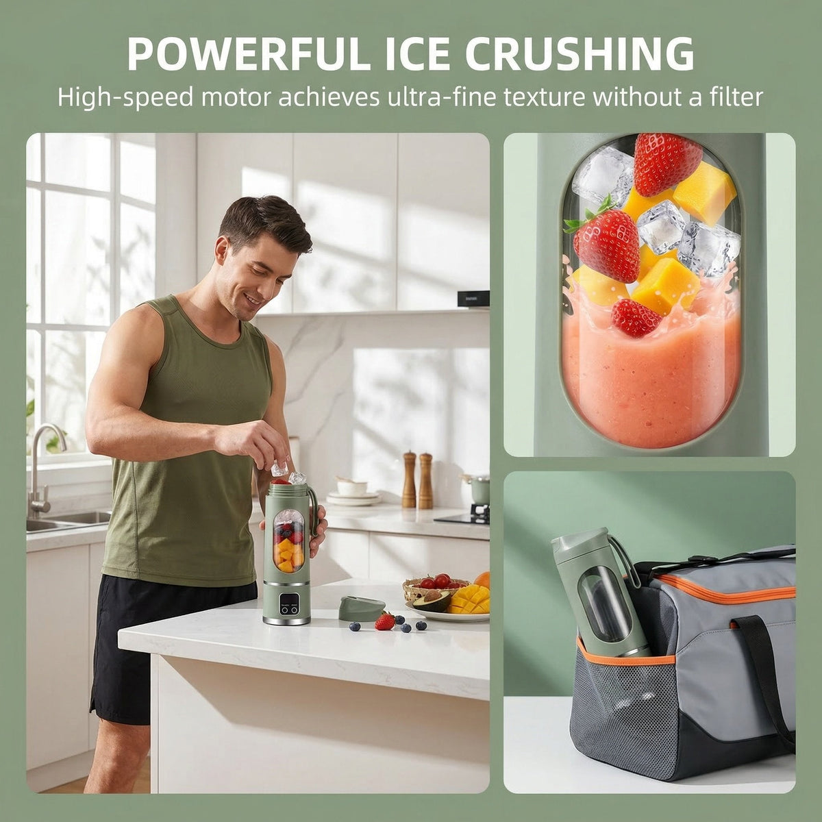 LIVRAISON GRATUITE🔥🔥Le blender portable ultime – rechargeable par USB et compact pour des smoothies partout avec vous