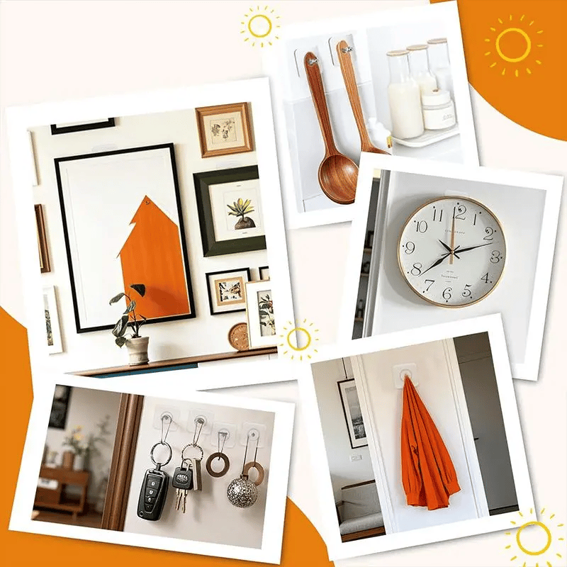 🔥Limited Time 49% Off✨⚡10 Pcs Self Adhesive Wall Hooks