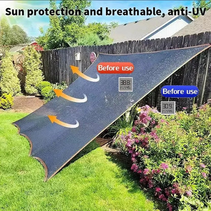 ⛅ Filet d’ombrage noir à 90 % d’opacité, 10 × 13 pi, protection UV avec rivets renforcés