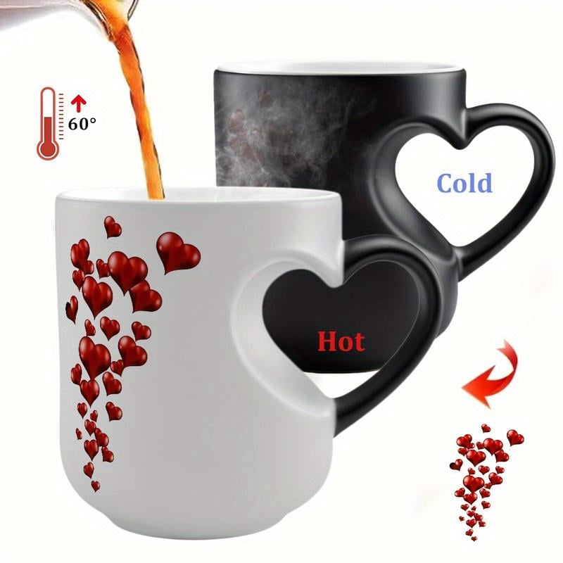 🔥Offre limitée : -52 %✨Mug magique en céramique en forme de cœur qui change de couleur