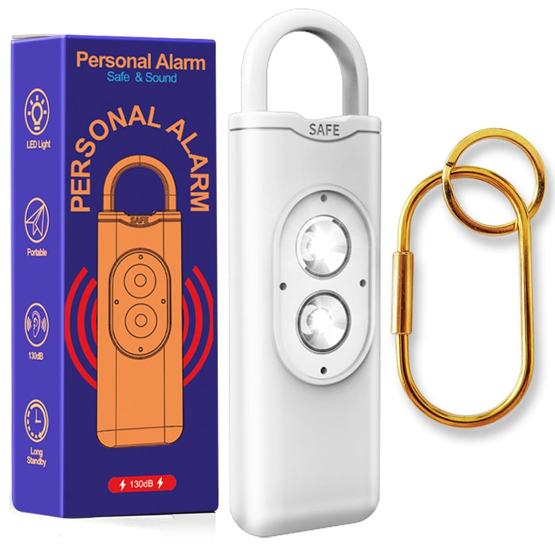 L'alarme personnelle originale pour femmes, avec gyrophare et porte-clés, disponible en plusieurs couleurs
