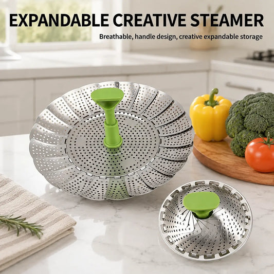 Panier vapeur pour légumes en acier inoxydable, panier vapeur pour marmite 🥦