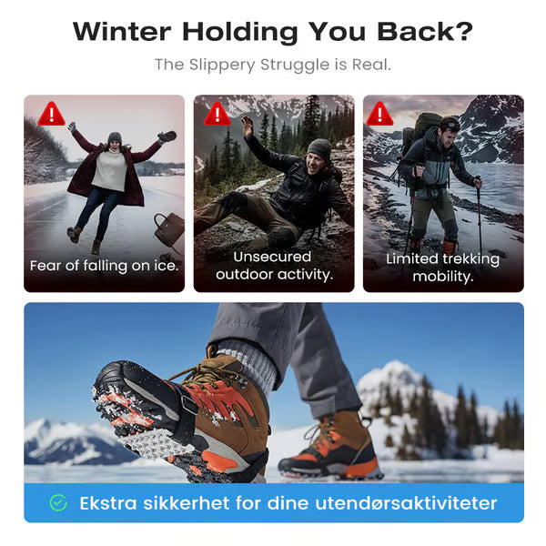 Ensemble de crampons à glace antidérapants et durables pour chaussures