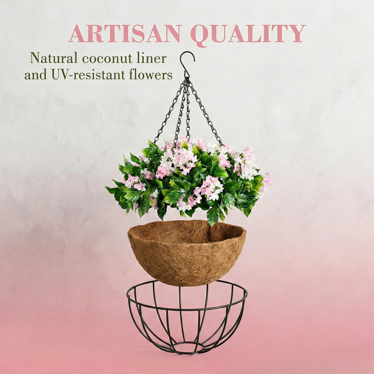 ✈️Livraison gratuite🌺Baskets suspendues en faux crêpe lilas antiradoub pour décoration extérieure🌸✨