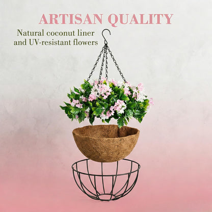✈️Livraison gratuite🌺Baskets suspendues en faux crêpe lilas antiradoub pour décoration extérieure🌸✨
