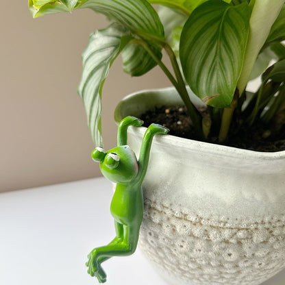 🏆Vente flash⚡Plus de 50 000 VENDUES ! Presque épuisé -✨Figurines de grenouilles en résine, décoration pour jardinière🐸🌿