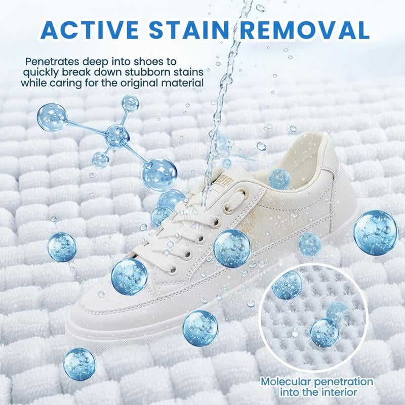 👟Crème nettoyante pour chaussures blanches | Solide, multi-usages, sans rinçage, avec éponge