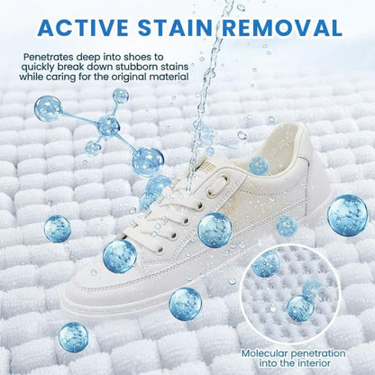 👟Crème nettoyante pour chaussures blanches | Solide, multi-usages, sans rinçage, avec éponge