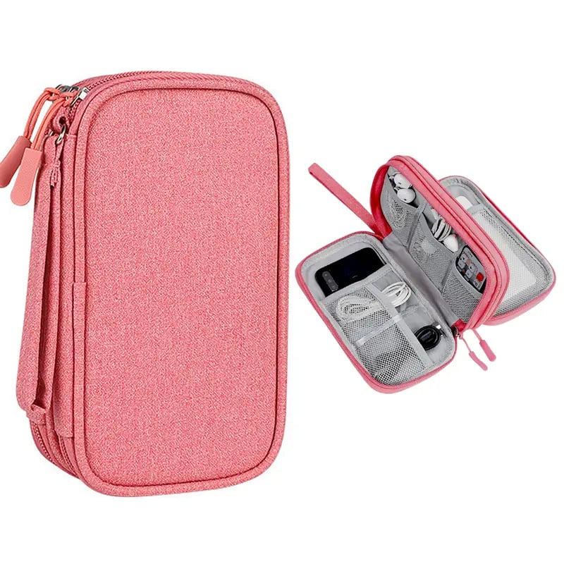 🔥Ne le manquez pas🔥Pochette de rangement pour câbles de voyage, sac de rangement tout-en-un à double couche pour cordons
