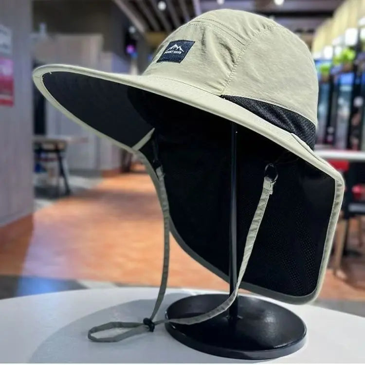 Chapeau de protection solaire d'extérieur - Chapeau de pêcheur d'été unisexe avec protège-nuque | Résistant aux UV, style parent-enfant |Idéal pour le camping et la randonnée
