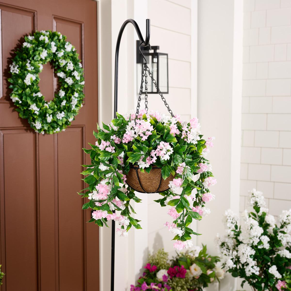 ✈️Livraison gratuite🌺Baskets suspendues en faux crêpe lilas antiradoub pour décoration extérieure🌸✨