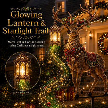 Piquet de jardin lumineux de Noël en forme de renne