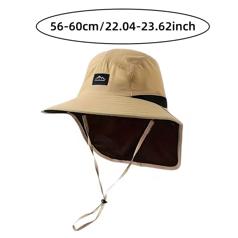 Chapeau de protection solaire d'extérieur - Chapeau de pêcheur d'été unisexe avec protège-nuque | Résistant aux UV, style parent-enfant |Idéal pour le camping et la randonnée