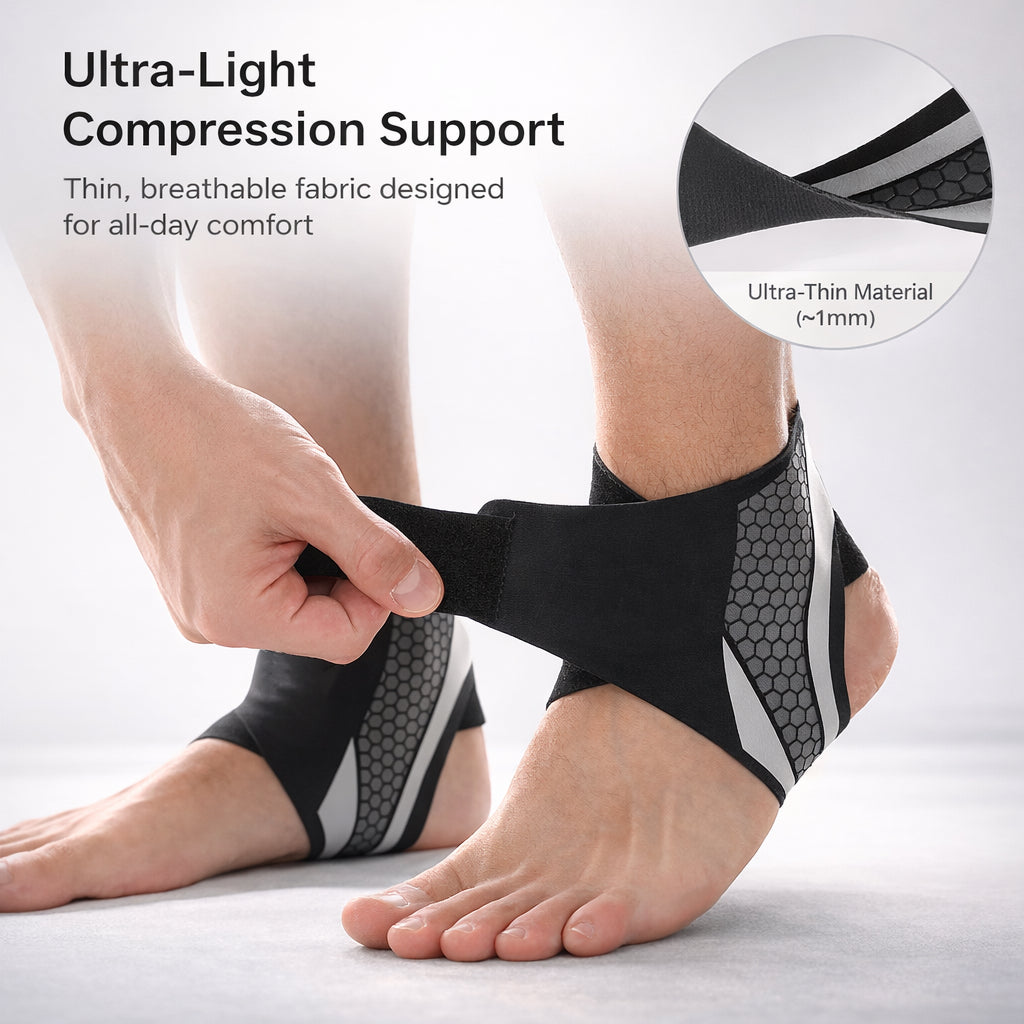 Attelle de cheville à compression réglable – Maintien léger pour le sport et le quotidien