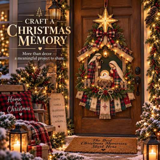⏳ Dernier jour : -50 % sur le kit DIY de décoration de porte lumineuse de la crèche de Noël 🎄