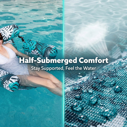 🌴 Hamac gonflable pour piscine | Chaise longue en forme de selle pour se détendre en été ✨