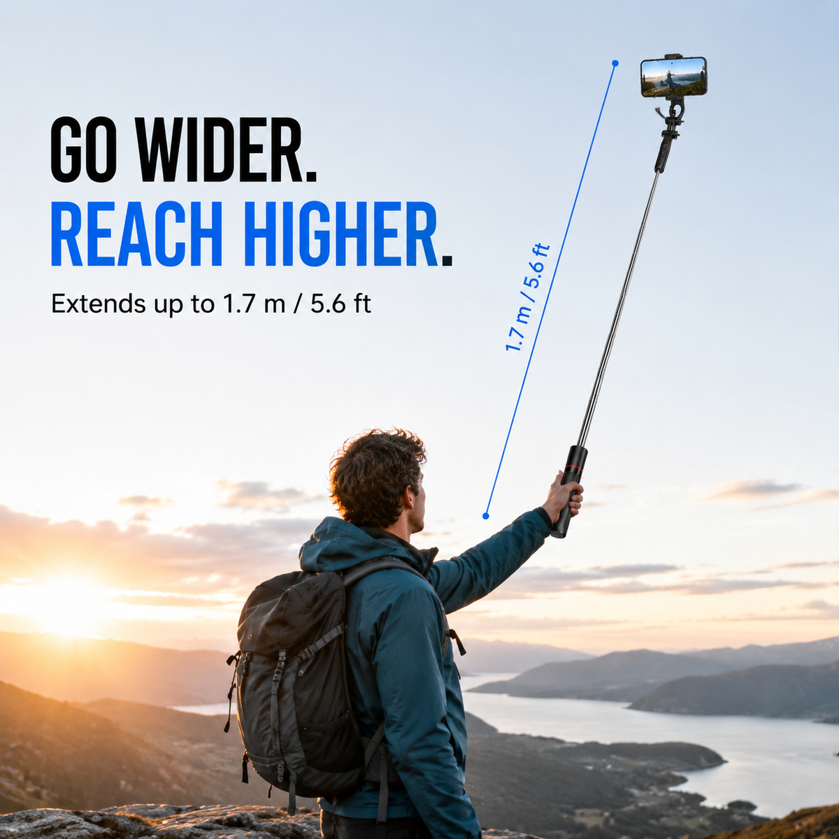 Trépied pour téléphone et perche à selfie extensible tout-en-un avec télécommande