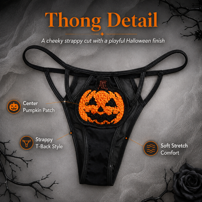 🎃 Ensemble de lingerie transparente citrouille à paillettes – Tenue deux pièces pour Halloween
