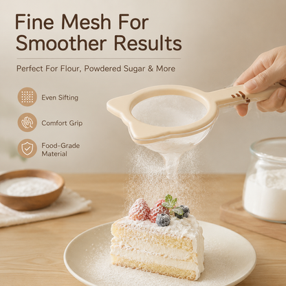 🐱 Passoire à maille fine oreilles de chat – Filtre de cuisine polyvalent pour café, thé et farine
