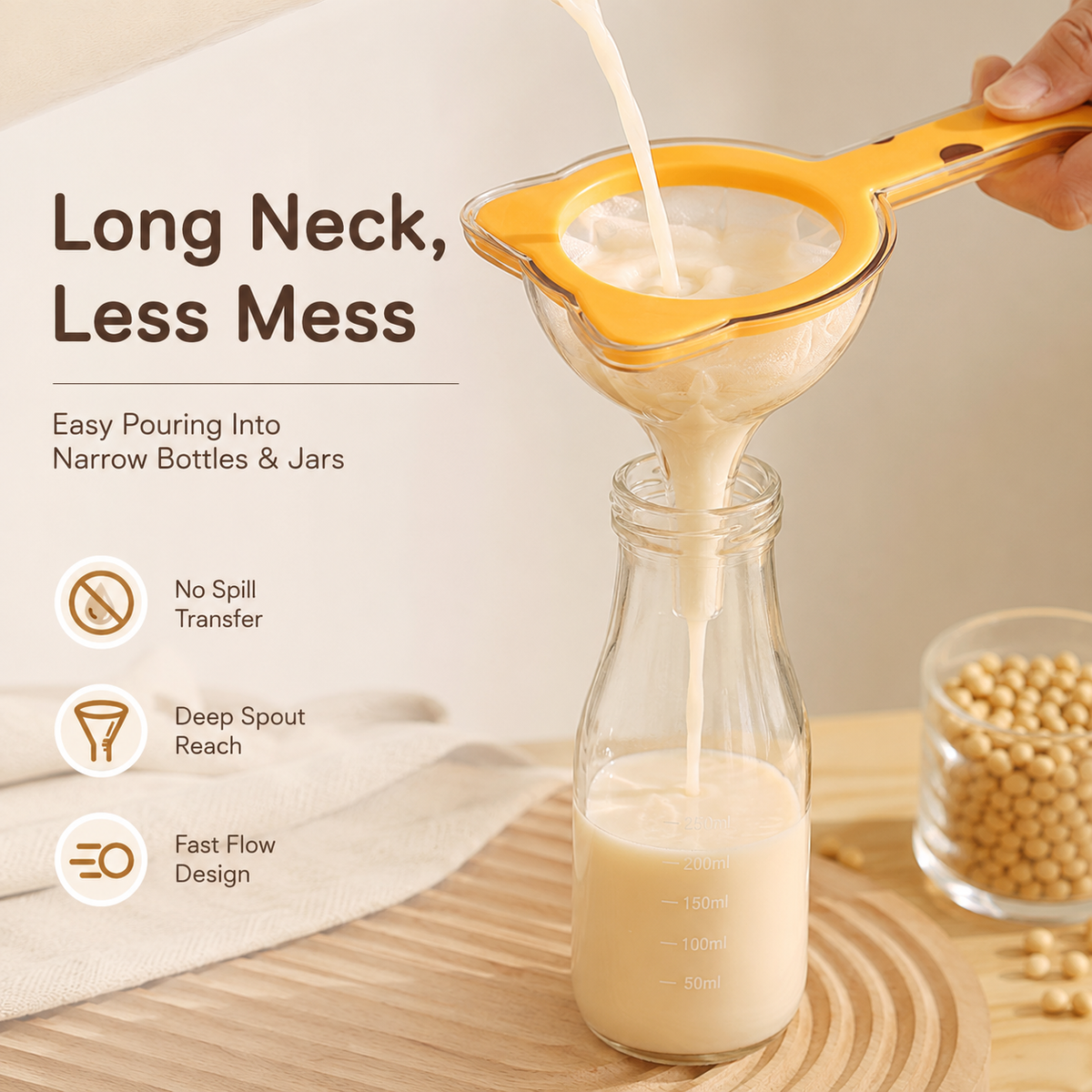 🐱 Passoire à maille fine oreilles de chat – Filtre de cuisine polyvalent pour café, thé et farine