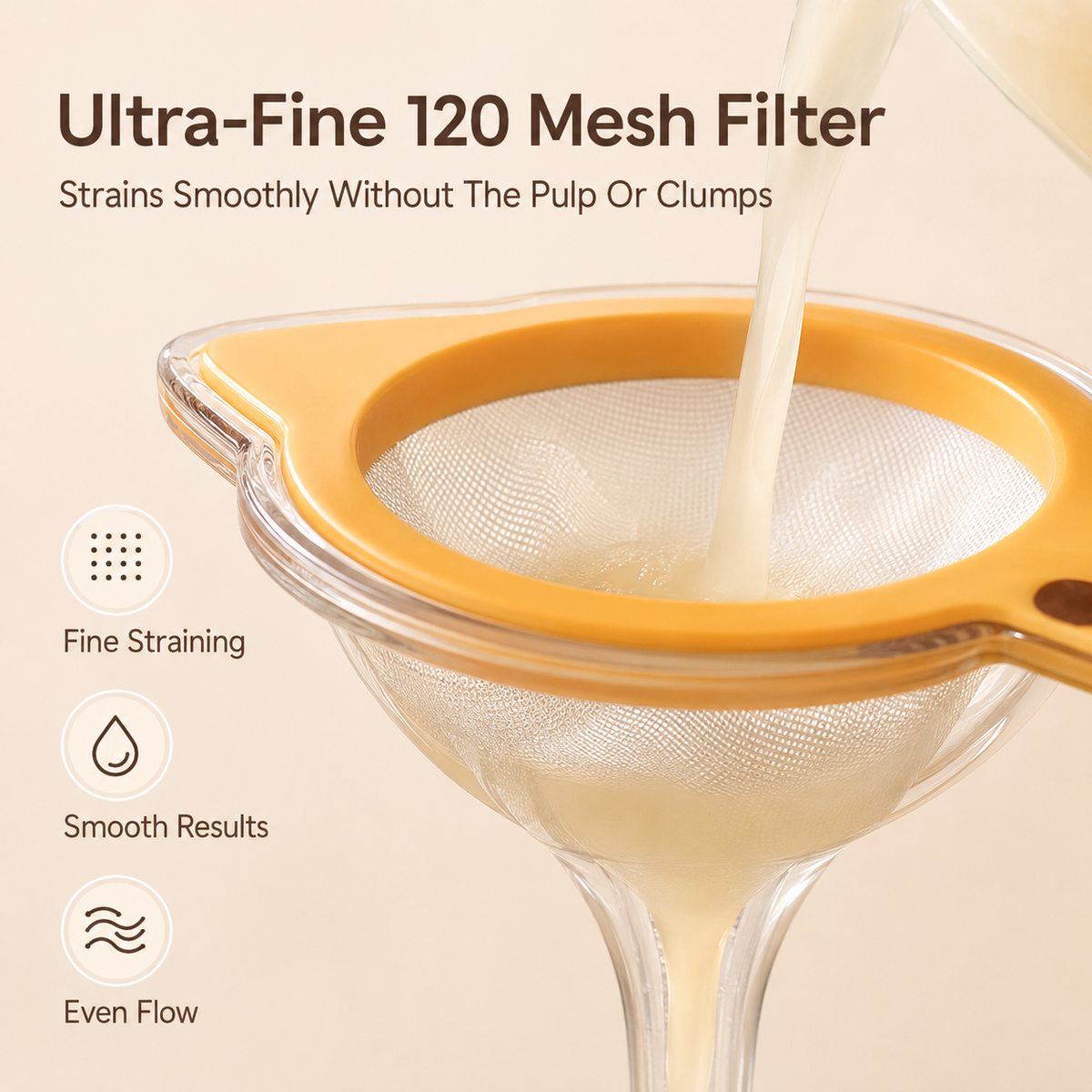 🐱 Passoire à maille fine oreilles de chat – Filtre de cuisine polyvalent pour café, thé et farine