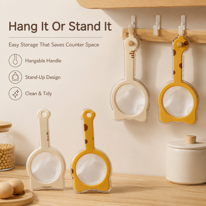 🐱 Passoire à maille fine oreilles de chat – Filtre de cuisine polyvalent pour café, thé et farine