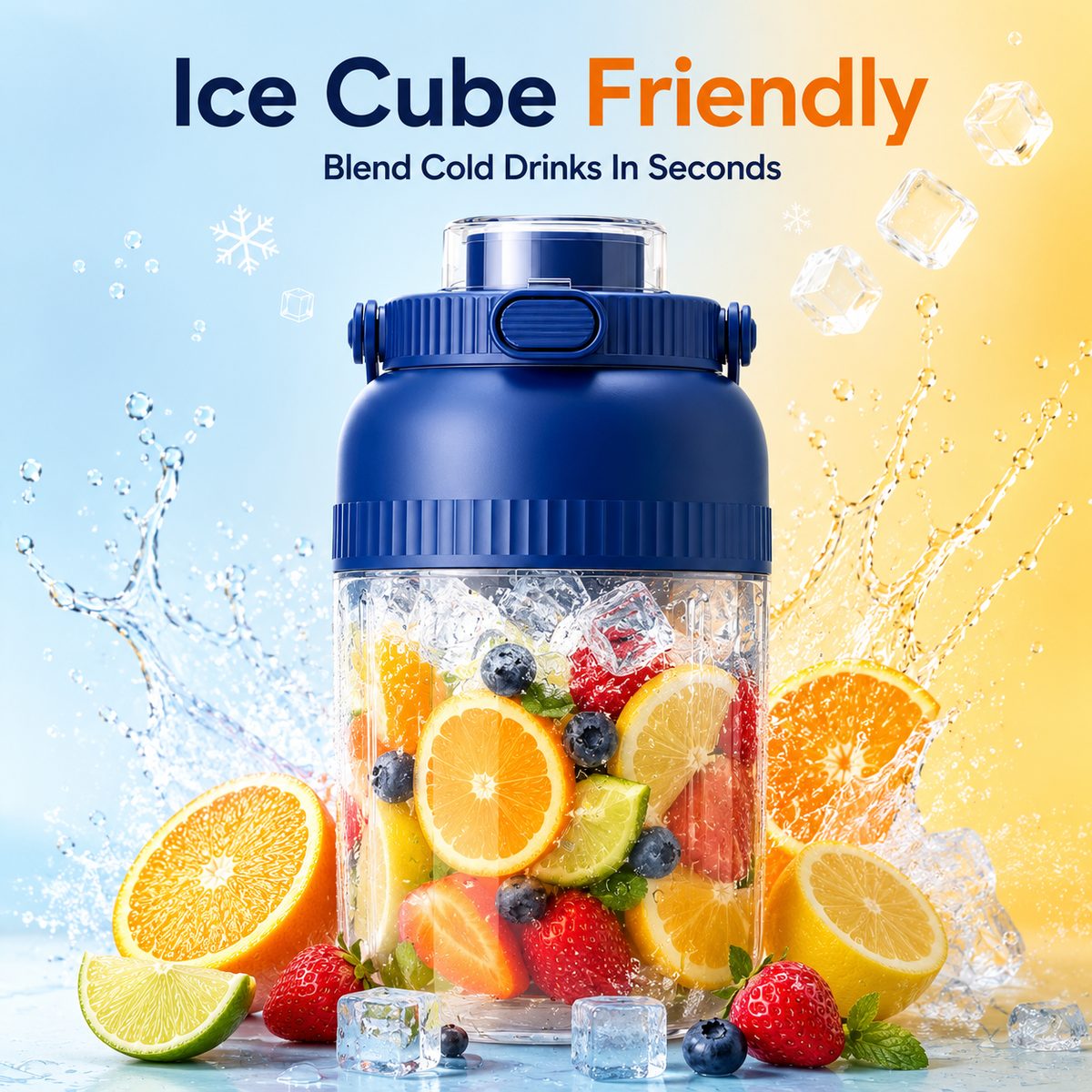 Presse-agrumes et mixeur électrique portable 800 ml – Jus frais, smoothies et shakes où que vous soyez