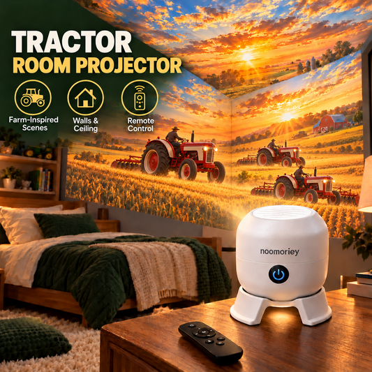 🚜 Projecteur de chambre scène de tracteur et ferme – Décoration murale et de plafond pour les amoureux des tracteurs