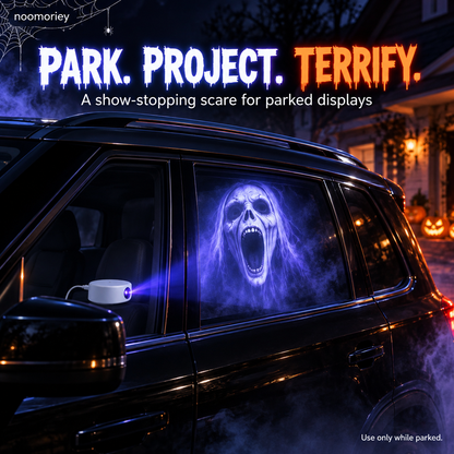 Projecteur de fenêtre fantôme d’Halloween – Effets effrayants pour la maison et la voiture