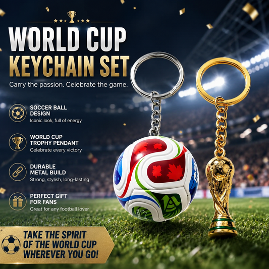 ⚽🏆 Sports Ball & Gold Trophy Keychain Set, Mini Bag Charm Pendant for Backpack, Handbag, Keys and Party Gifts