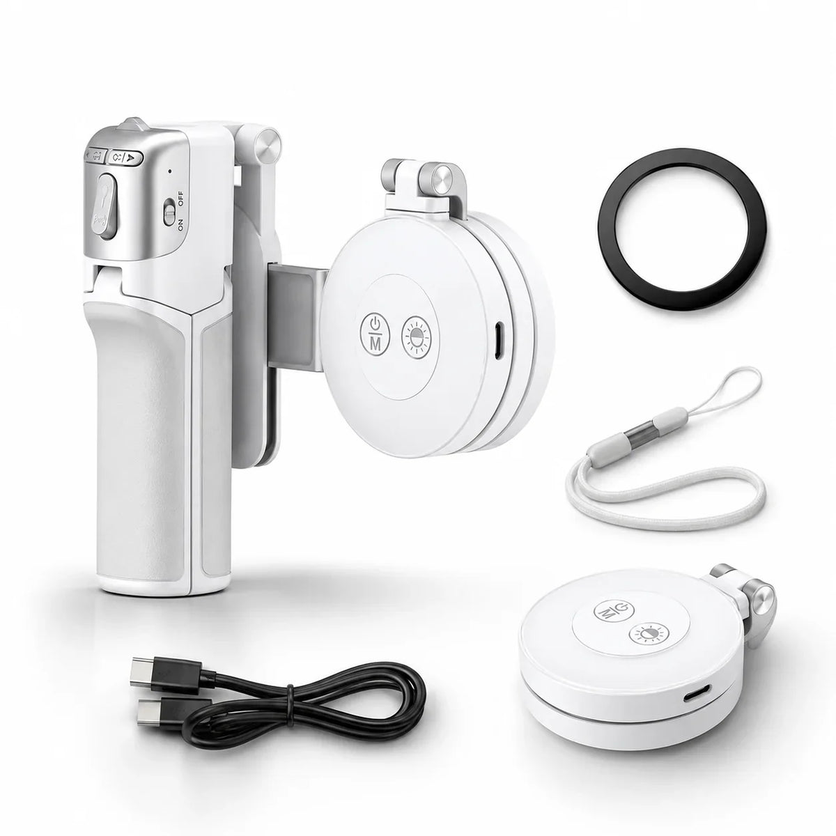 📸 4-in-1 Magnetic Phone Camera Grip – Selfie Stick, Tripod & Zoom Control