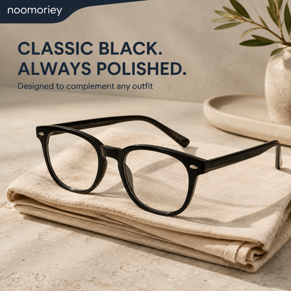 Lunettes ovales unisexes sans correction – Lot de 2 montures à cerclage complet, noire et transparente