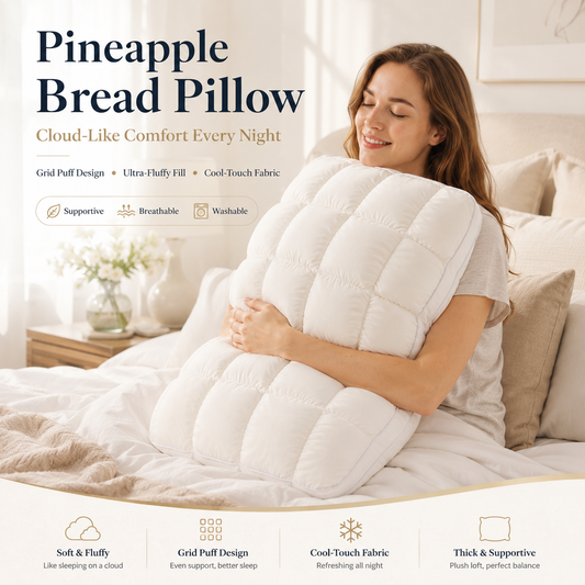 Noomoriey™ Cloud Pillow – Ultra Fluffy Quilted Bed Pillow with Breathable Support for Side, Back & Stomach Sleepers