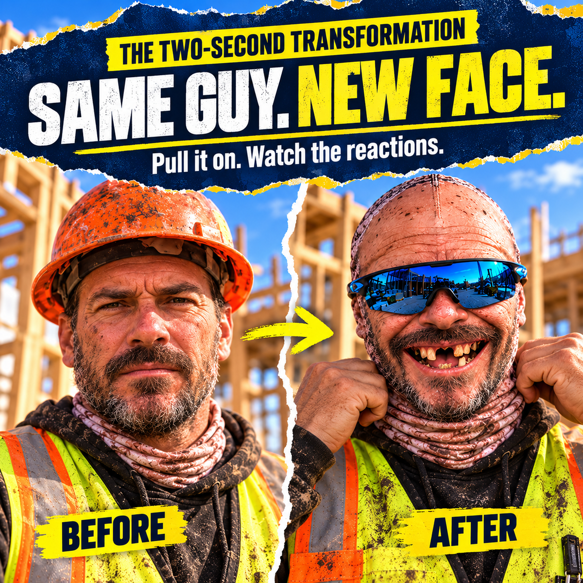 😂 Masque de ski drôle avec visage d'ouvrier de chantier – Cadeau farceur pour le travail