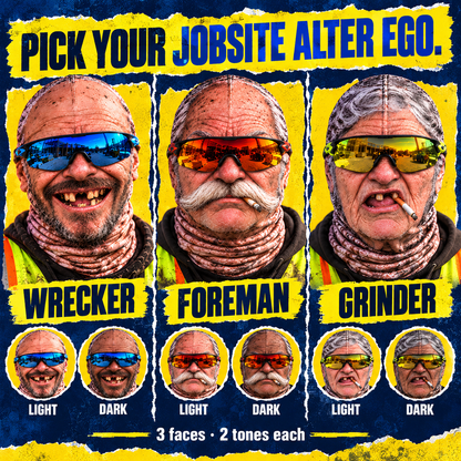 😂 Masque de ski drôle avec visage d'ouvrier de chantier – Cadeau farceur pour le travail