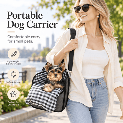 Foldable Center Console Dog Car Seat with Safety Leash & Anti-Slip Base