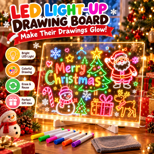 🎨 Tableau de dessin lumineux à LED pour enfants – Kit d’art lumineux réutilisable