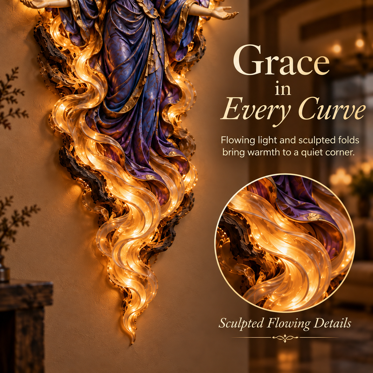 ✝️ ✨ Heavenly Radiance™ Lighted Angel Wall Sculpture！！！